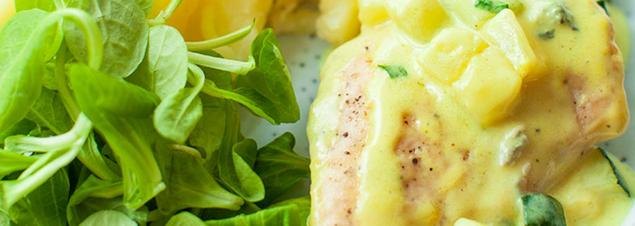 Kurczak w sosie z cukinią i gorgonzolą